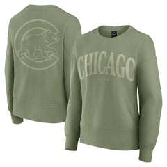 Chicago Cubs Fanatics Women's Elements Flow Pullover Sweatshirt - Green Pullover