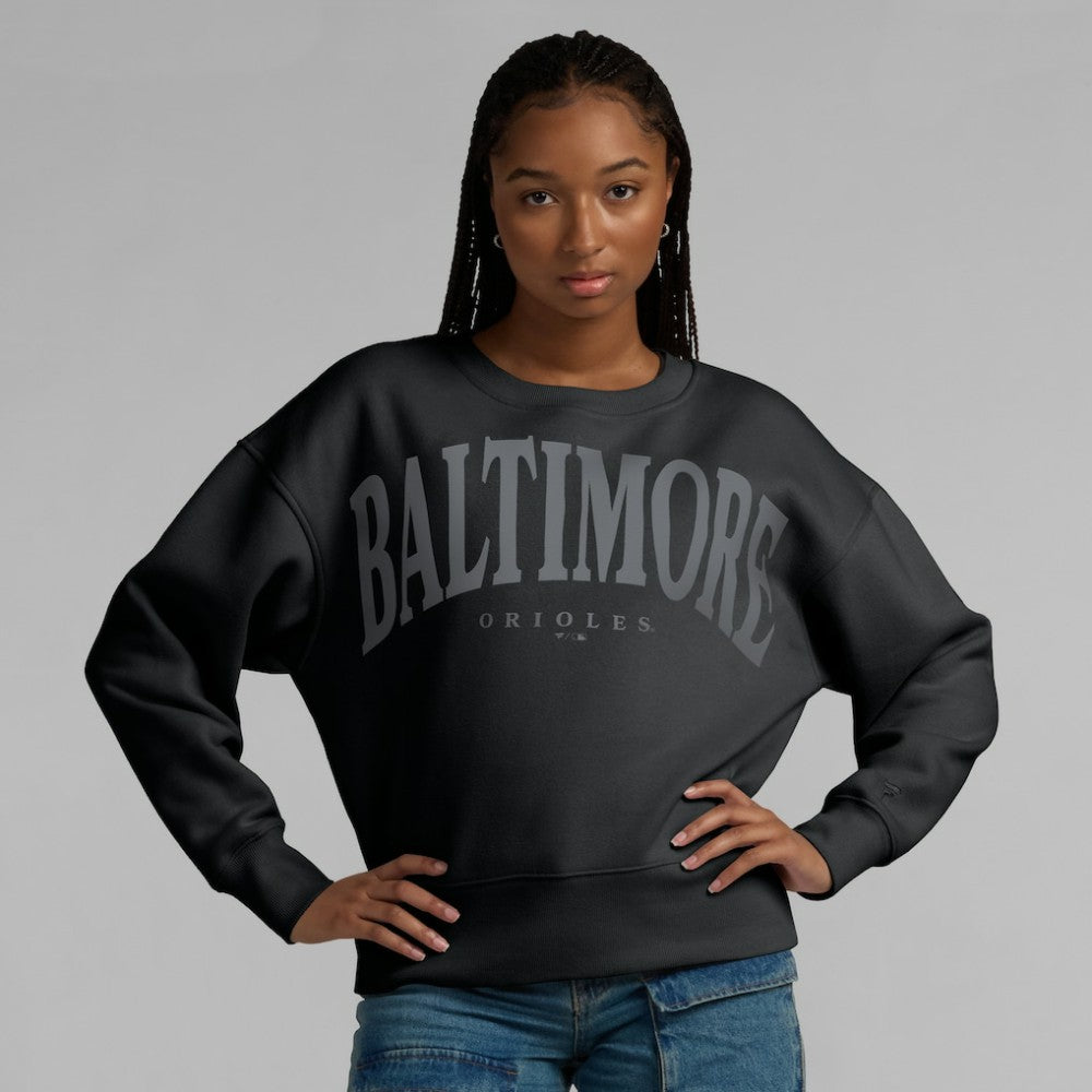 Baltimore Orioles Fanatics Women's Elements Flow Pullover Sweatshirt - Black Pullover