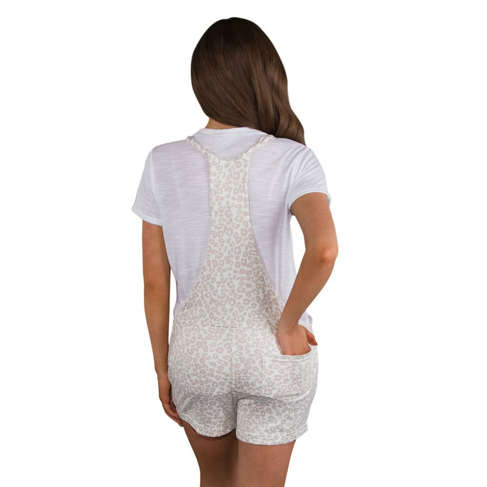 Chicago Cubs Concepts Sport Women's Montana Hacci Knit Romper Overalls - Cream