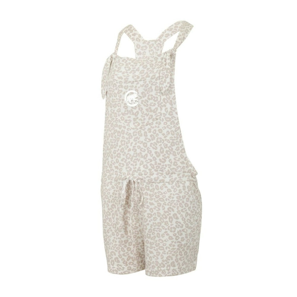 Chicago Cubs Concepts Sport Women's Montana Hacci Knit Romper Overalls - Cream