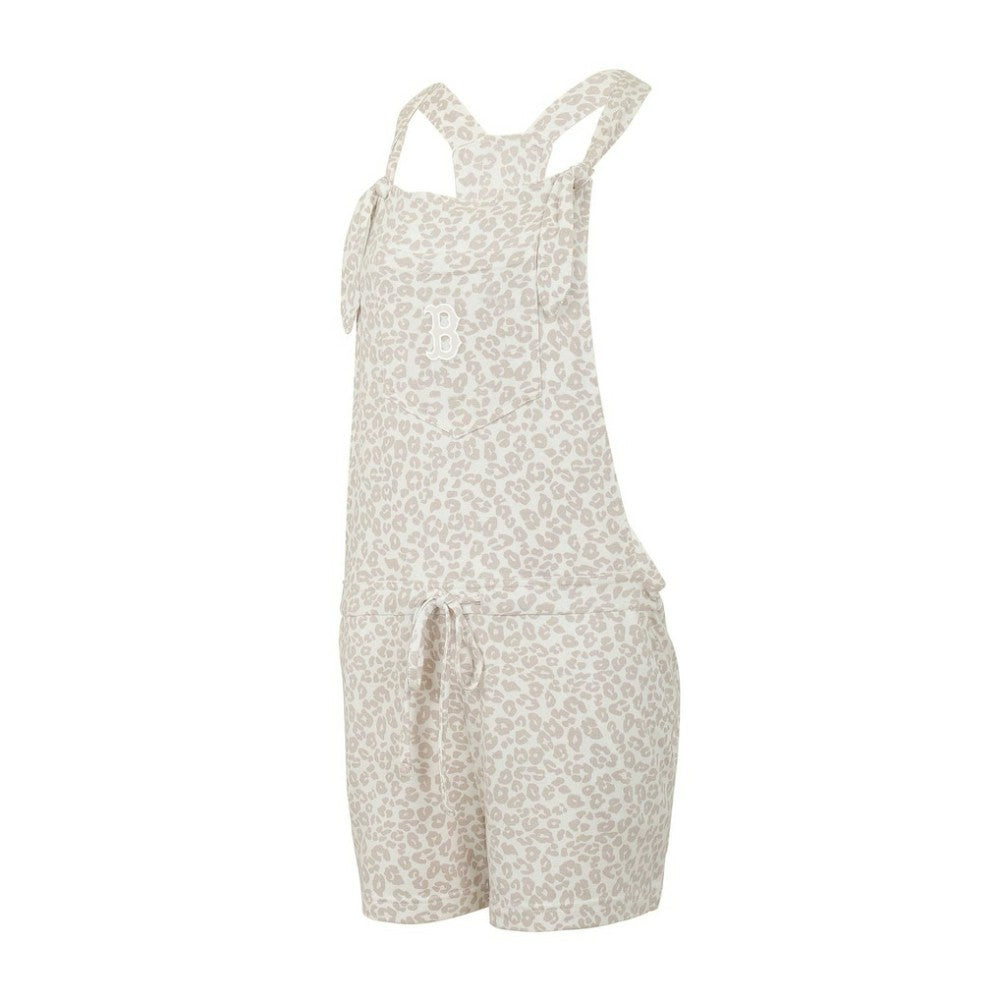 Boston Red Sox Concepts Sport Women's Montana Hacci Knit Romper Overalls - Cream