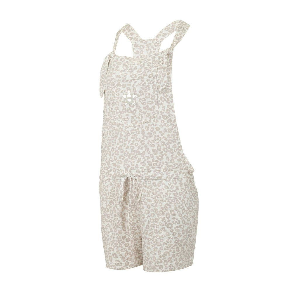 Houston Astros Concepts Sport Women's Montana Hacci Knit Romper Overalls - Cream