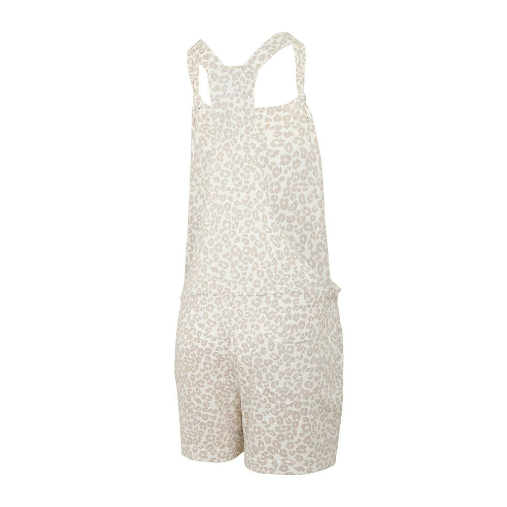 Houston Astros Concepts Sport Women's Montana Hacci Knit Romper Overalls - Cream