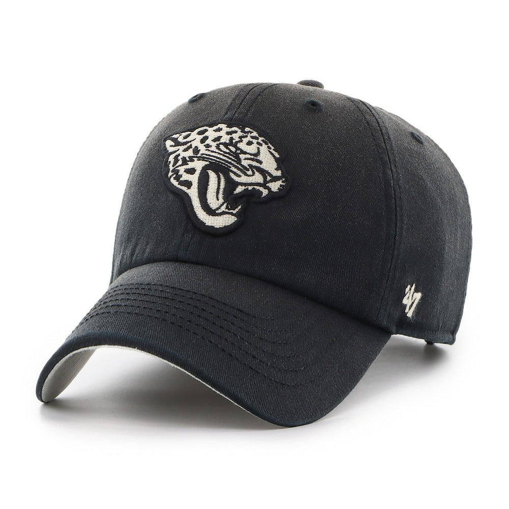 Jacksonville Jaguars '47 Dusted Relaxed Clean Up Adjustable Hat - Black Hats