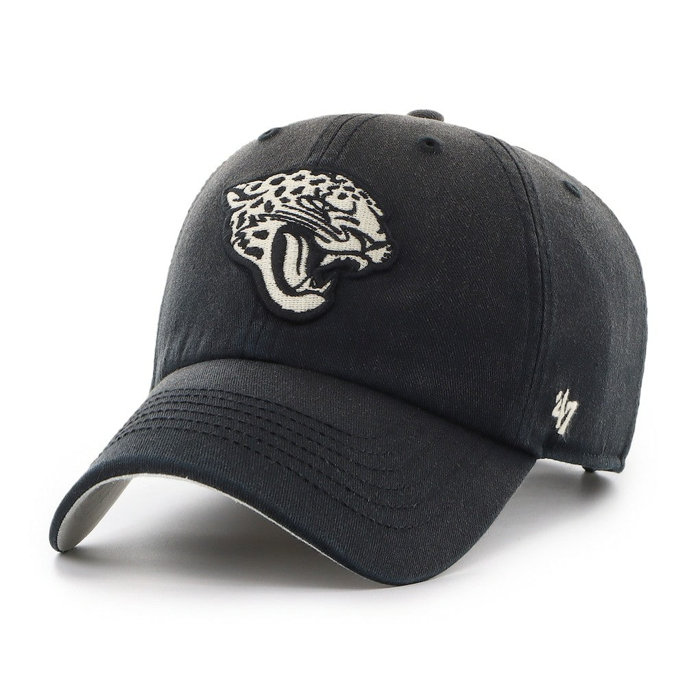 Jacksonville Jaguars '47 Dusted Relaxed Clean Up Adjustable Hat - Black Hats