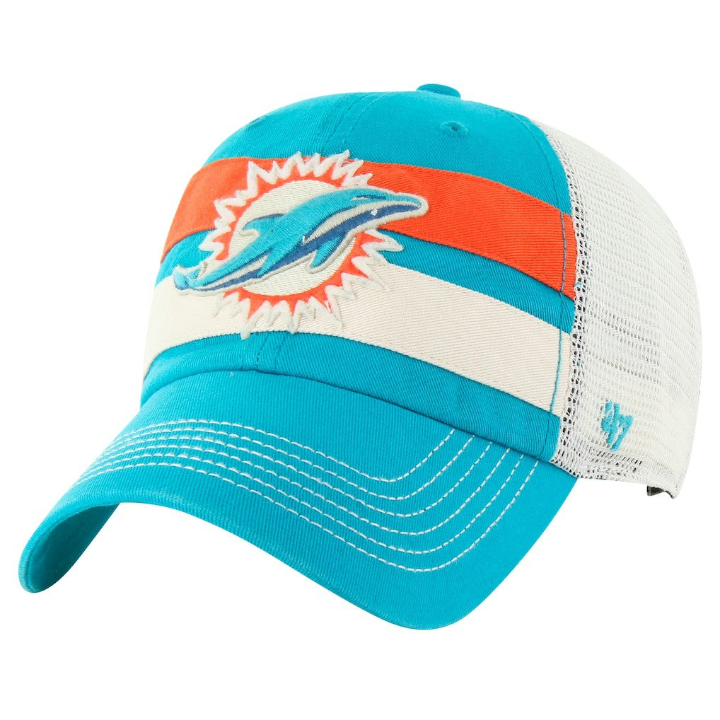 Miami Dolphins '47 Clubhouse Boon Clean-Up Trucker Adjustable Hat - Aqua Hats