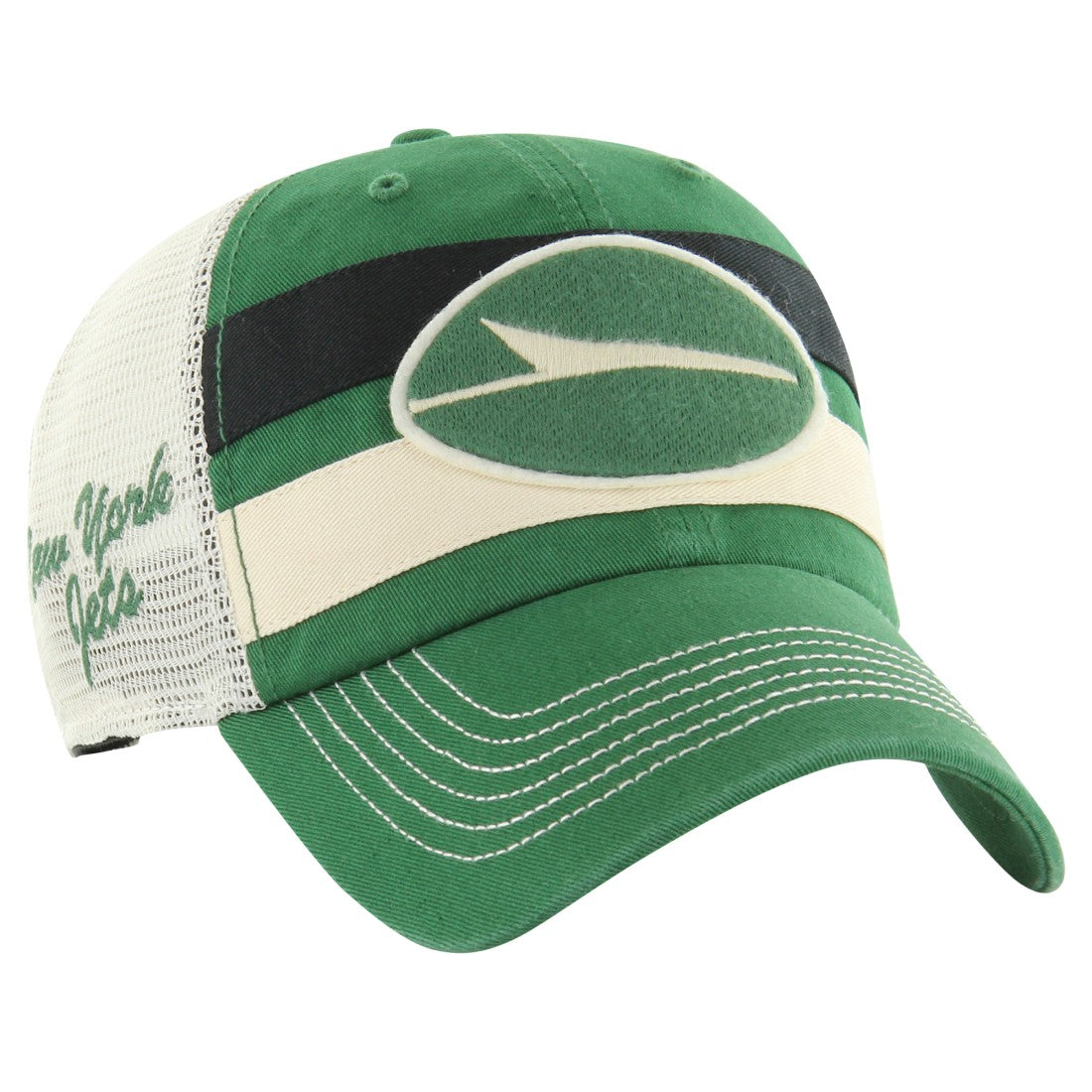 New York Jets '47 Clubhouse Boon Clean-Up Trucker Adjustable Hat - Kelly Green Hats