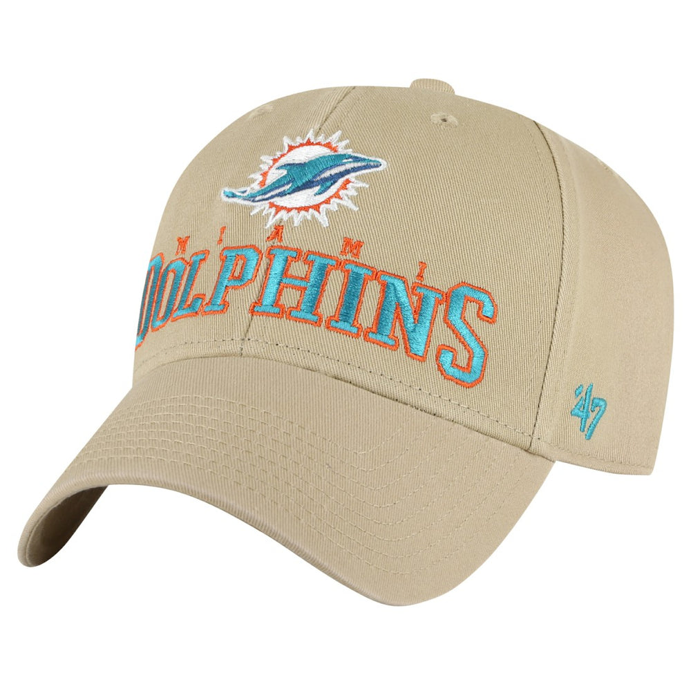 Miami Dolphins '47 Powell MVP Adjustable Hat - Khaki Hats