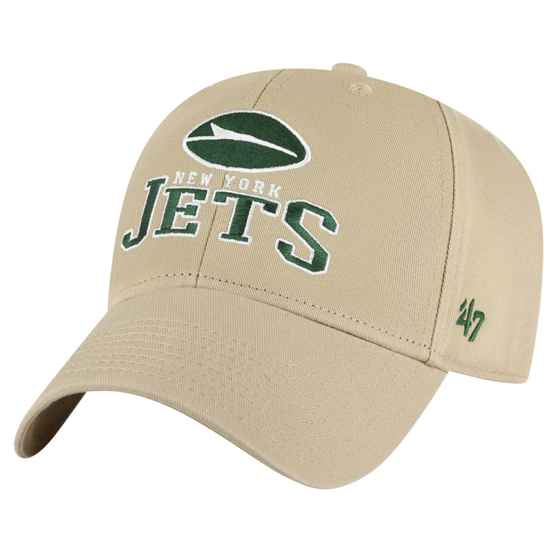 New York Jets '47 Powell MVP Adjustable Hat - Khaki Hats