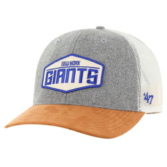 New York Giants '47 Drover Trucker Adjustable Hat - Heather Gray/Tan Hats