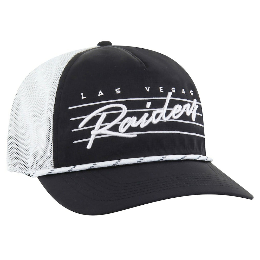 Las Vegas Raiders '47 Downburst Relaxed Hitch Trucker Adjustable Hat - Black/White Hats