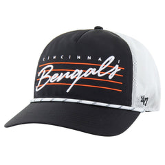 Cincinnati Bengals '47 Downburst Relaxed Hitch Trucker Adjustable Hat - Black/White Hats