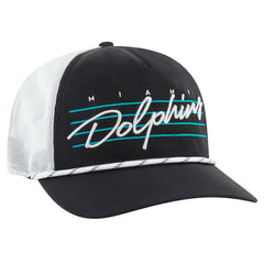 Miami Dolphins '47 Downburst Relaxed Hitch Trucker Adjustable Hat - Black/White Hats