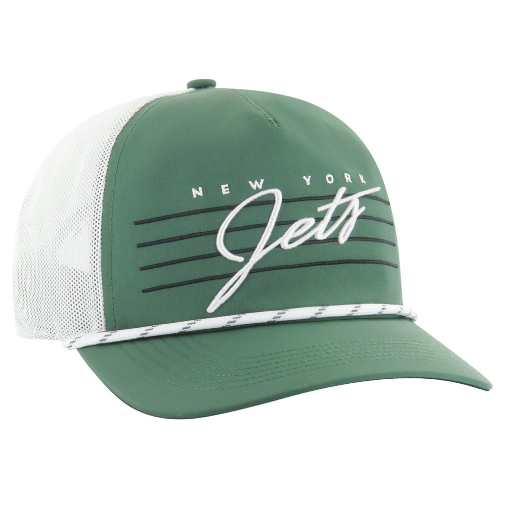 New York Jets '47 Downburst Relaxed Hitch Trucker Adjustable Hat - Green/White Hats