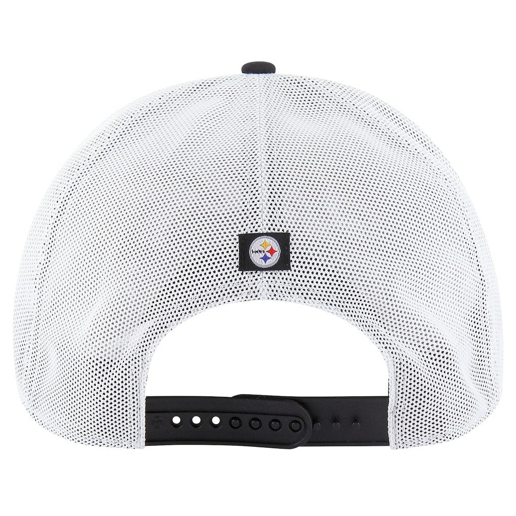 Pittsburgh Steelers '47 Downburst Relaxed Hitch Trucker Adjustable Hat - Black/White Hats