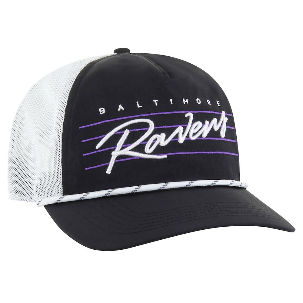Baltimore Ravens '47 Downburst Relaxed Hitch Trucker Adjustable Hat - Black/White Hats