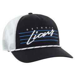 Detroit Lions '47 Downburst Relaxed Hitch Trucker Adjustable Hat - Black/White Hats