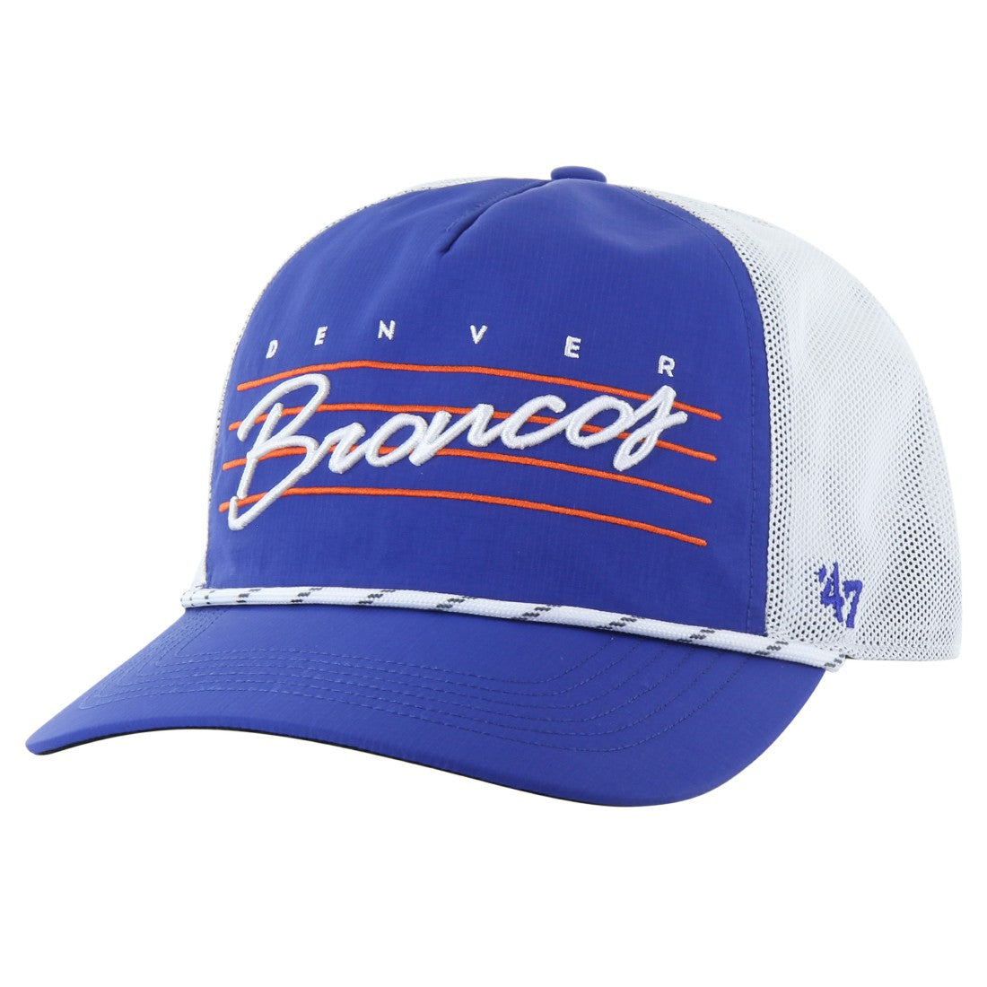 Denver Broncos '47 Downburst Relaxed Hitch Trucker Adjustable Hat - Royal/White Hats