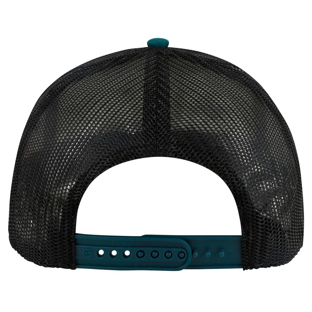 Philadelphia Eagles '47 Stack Line Hitch Trucker Adjustable Hat - White/Midnight Green Hats
