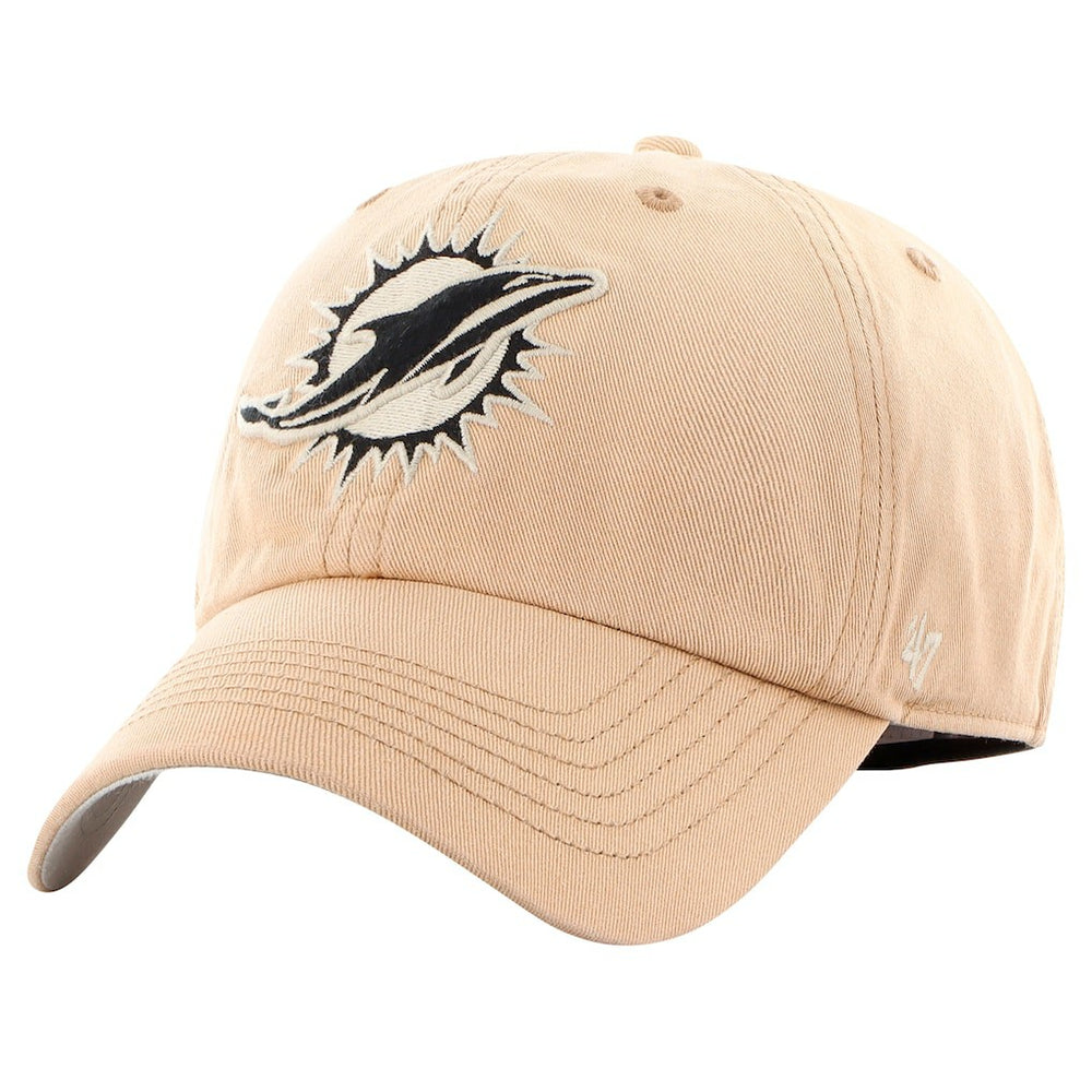 Miami Dolphins '47 Dusted Relaxed Franchise Fitted Hat - Khaki Hats