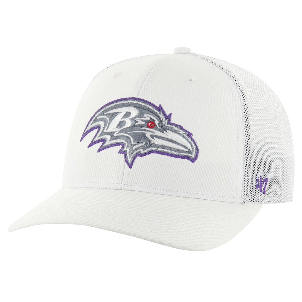 Baltimore Ravens '47 Snowball Trophy Stretch Fit Hat - White Hats