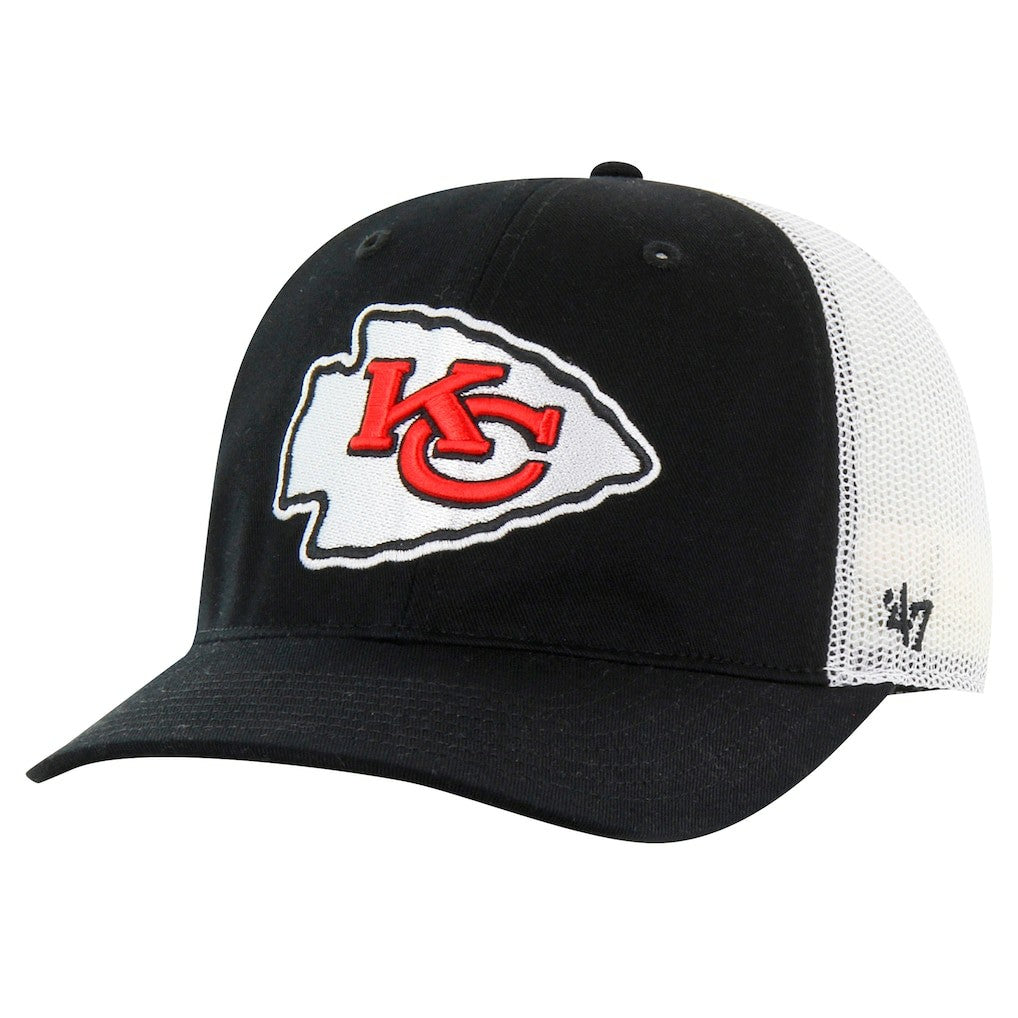 Kansas City Chiefs '47 Team Unstructured Trucker Adjustable Hat - Black/White Hats