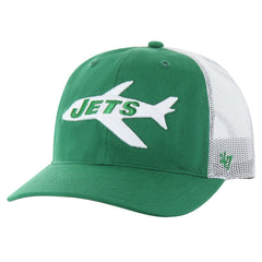 New York Jets '47 Team Unstructured Trucker Adjustable Hat - Kelly Green/White Hats