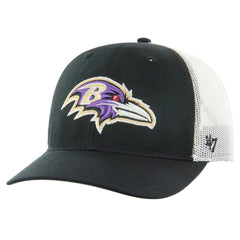Baltimore Ravens '47 Team Unstructured Trucker Adjustable Hat - Black/White Hats
