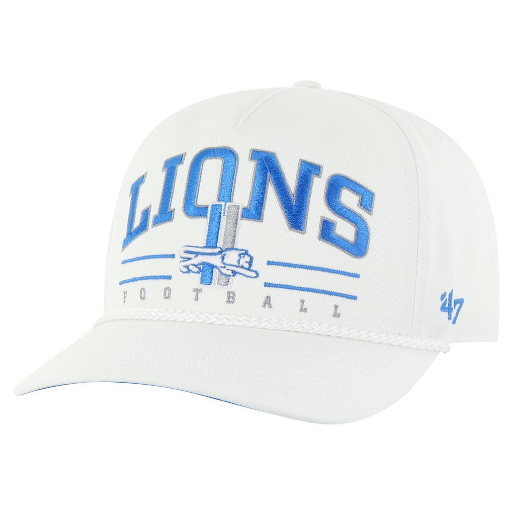 Detroit Lions '47 Roscoe Hitch Rope Adjustable Hat - White Hats