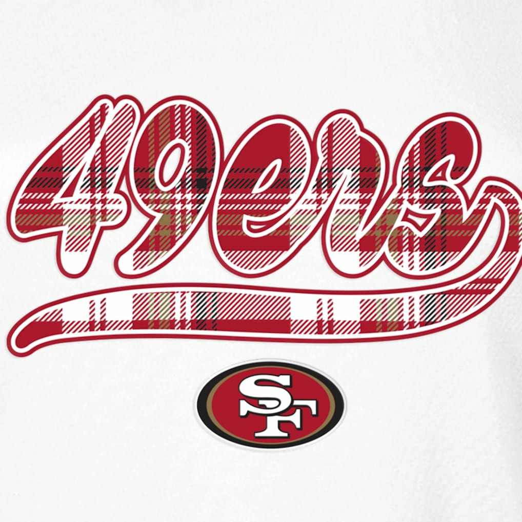 San Francisco 49ers New Era Women's 3rd Down T-Shirt - White/Scarlet T-shirts