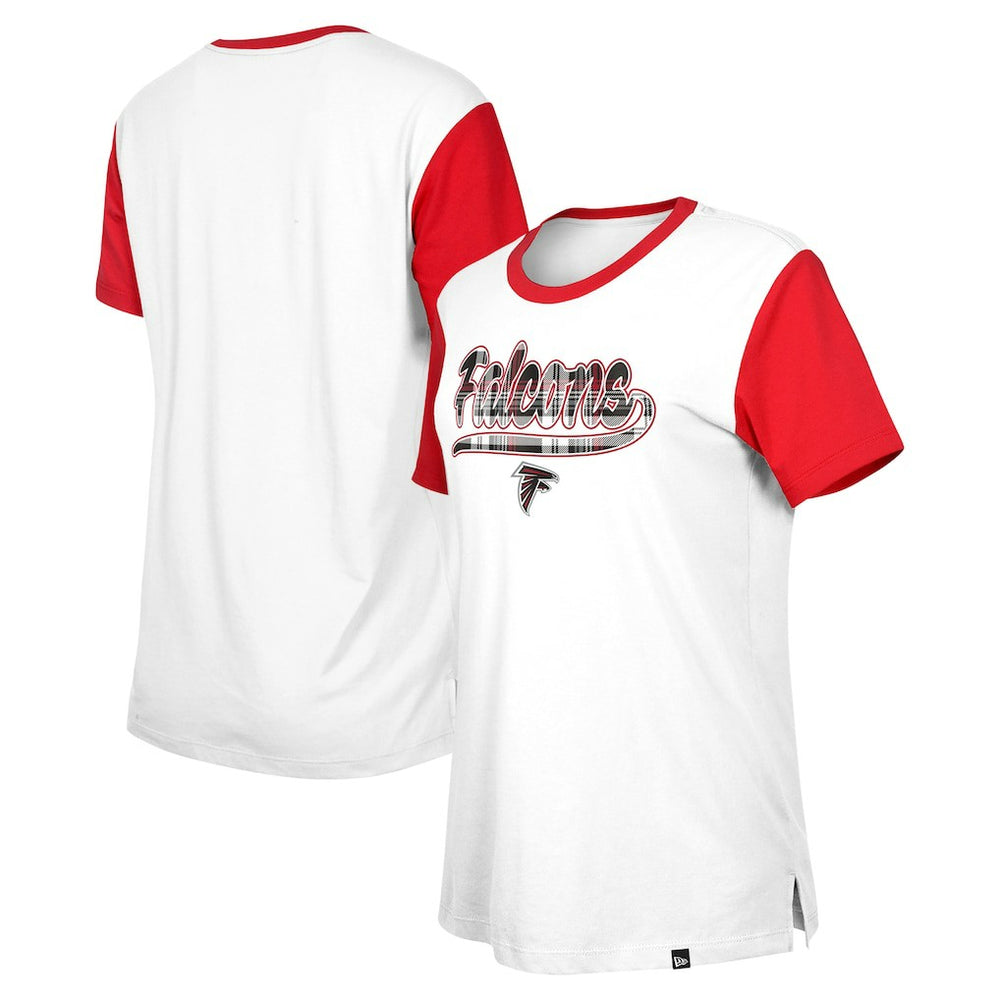 Atlanta Falcons New Era Women's 3rd Down T-Shirt - White/Red T-shirts