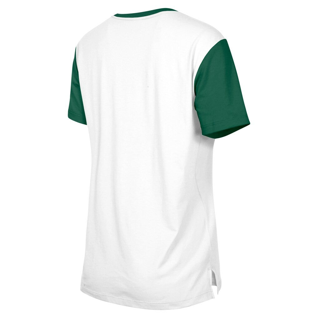 New York Jets New Era Women's 3rd Down T-Shirt - White/Green T-shirts