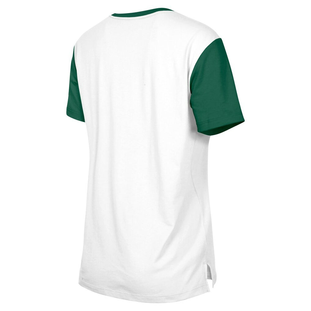 New York Jets New Era Women's 3rd Down T-Shirt - White/Green T-shirts