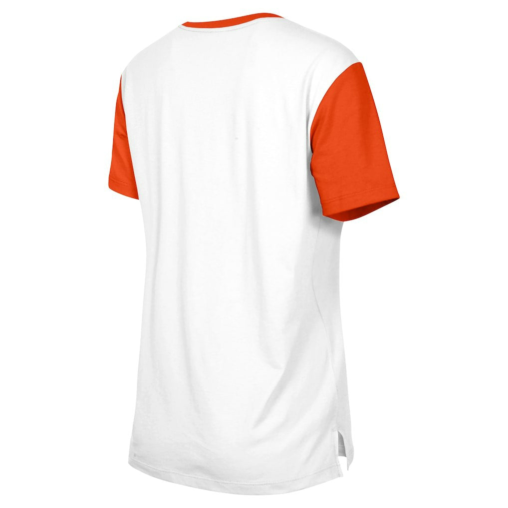 Cincinnati Bengals New Era Women's 3rd Down T-Shirt - White/Orange T-shirts