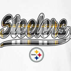 Pittsburgh Steelers New Era Women's 3rd Down T-Shirt - White/Black T-shirts