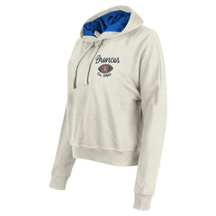 Denver Broncos New Era Women's 3rd Down Historic Pullover Hoodie - Cream Hoodies