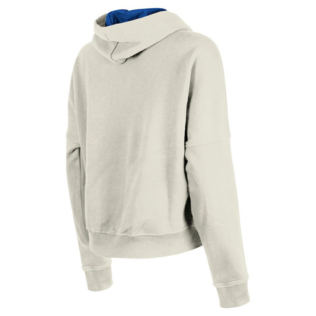 Denver Broncos New Era Women's 3rd Down Historic Pullover Hoodie - Cream Hoodies