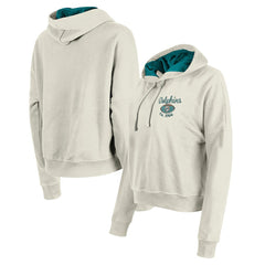 Miami Dolphins New Era Women's 3rd Down Historic Pullover Hoodie - Cream Hoodies