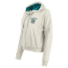 Miami Dolphins New Era Women's 3rd Down Historic Pullover Hoodie - Cream Hoodies