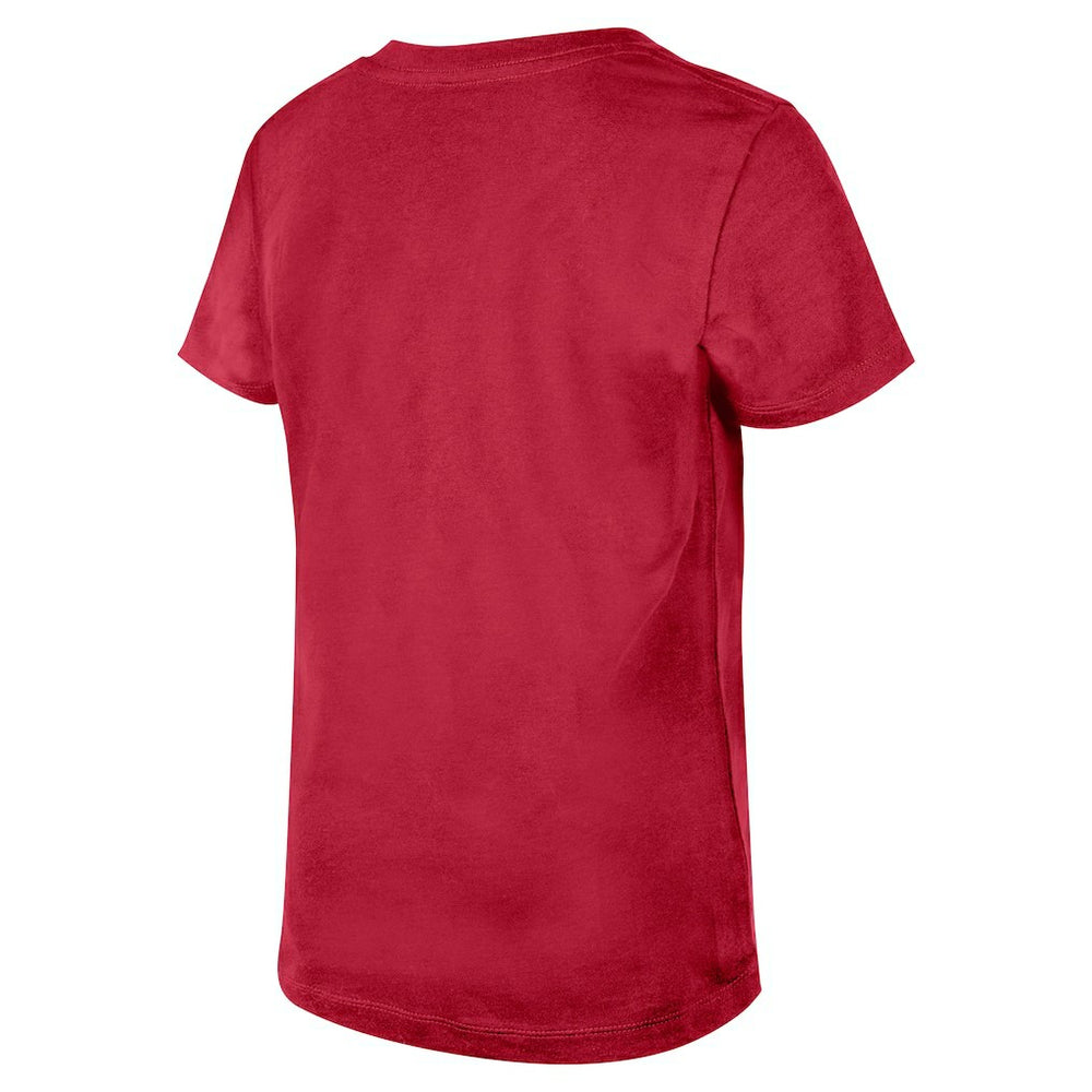 Arizona Cardinals New Era Girls Youth Flip Sequin V-Neck T-Shirt - Cardinal T-shirts