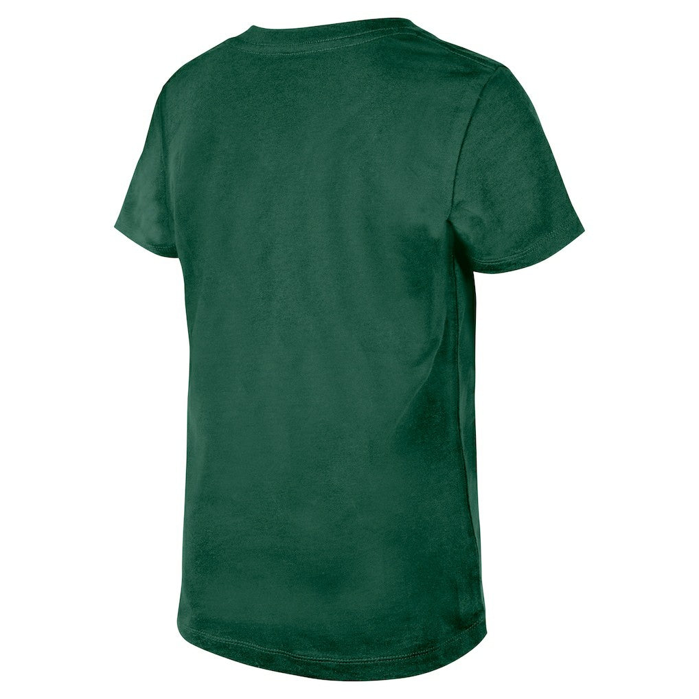 New York Jets New Era Girls Youth Flip Sequin V-Neck T-Shirt - Green T-shirts