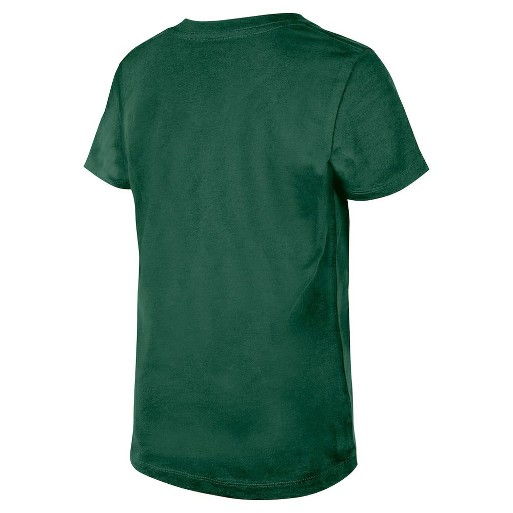 New York Jets New Era Girls Youth Flip Sequin V-Neck T-Shirt - Green T-shirts