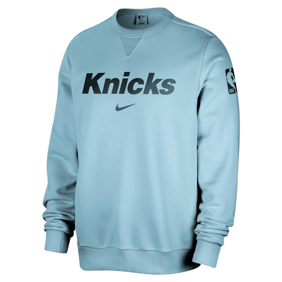 New York Knicks Courtside Standard Issue Performance Pullover Sweatshirt Light Blue - Nike