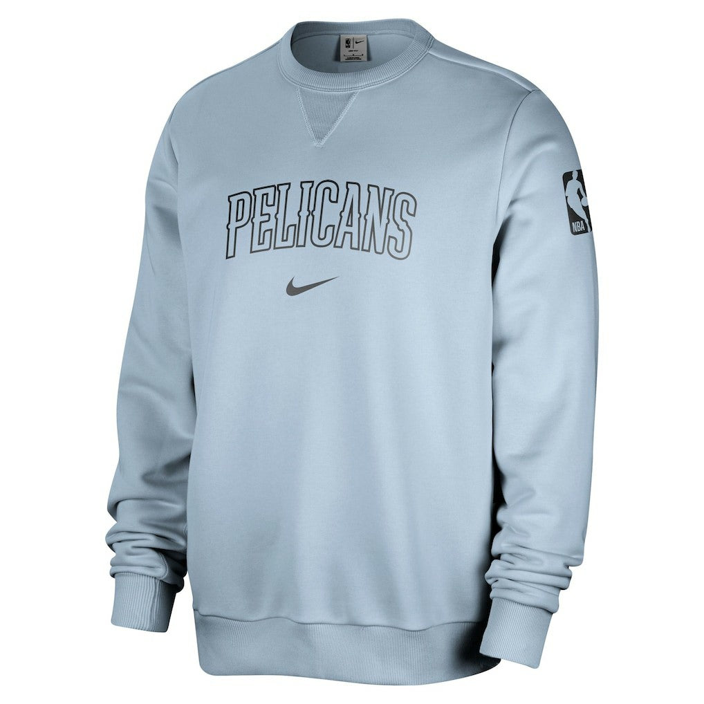 New Orleans Pelicans Courtside Standard Issue Performance Pullover Sweatshirt Light Blue - Nike