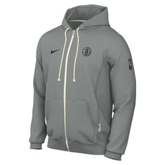 Brooklyn Nets Authentic Standard Issue Full-Zip Hoodie Jacket Gray - Nike