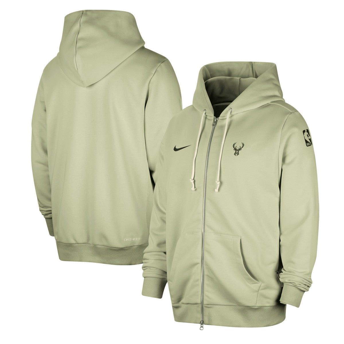 Milwaukee Bucks Authentic Standard Issue Full-Zip Hoodie Jacket Green - Nike
