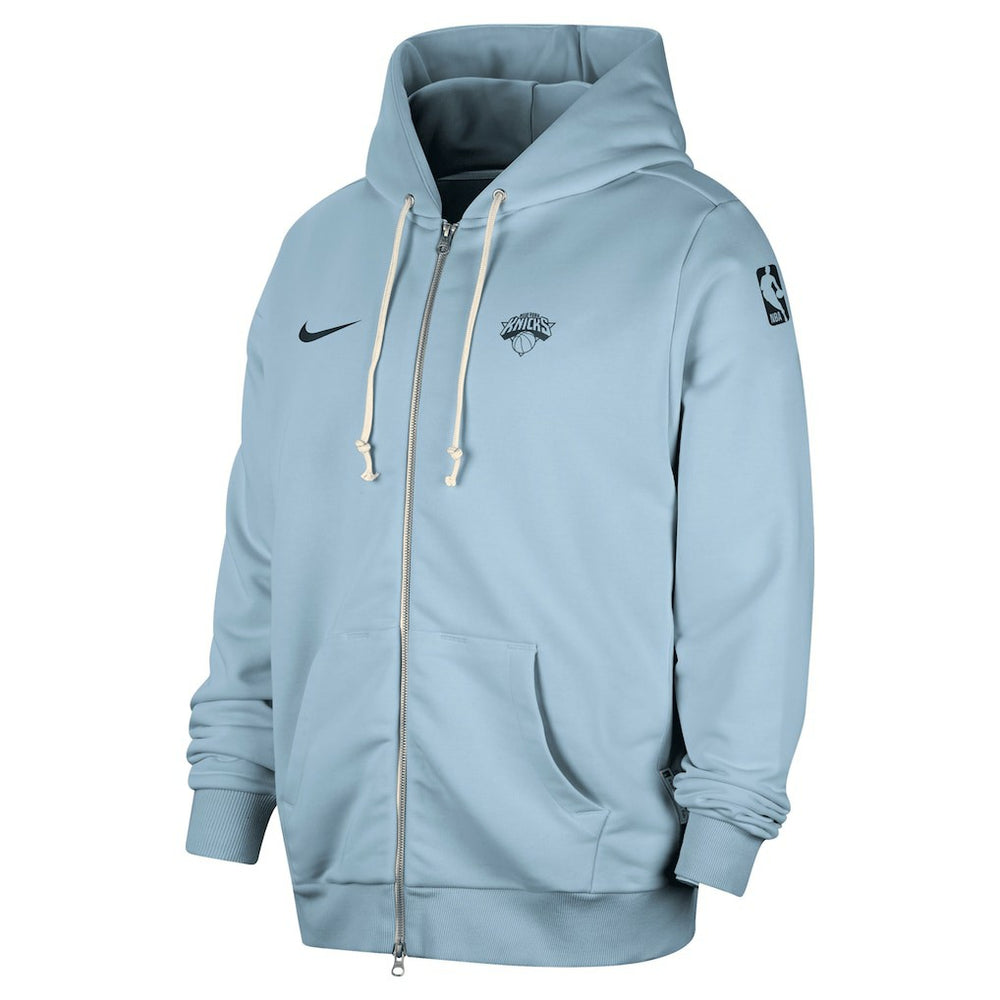New York Knicks Authentic Standard Issue Full-Zip Hoodie Jacket Light Blue - Nike