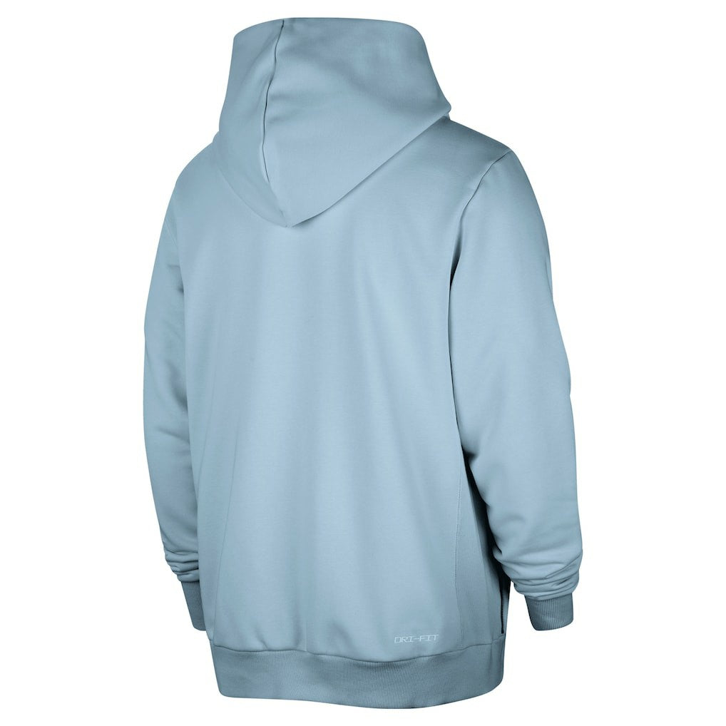 Dallas Mavericks Authentic Standard Issue Full-Zip Hoodie Jacket Light Blue - Nike