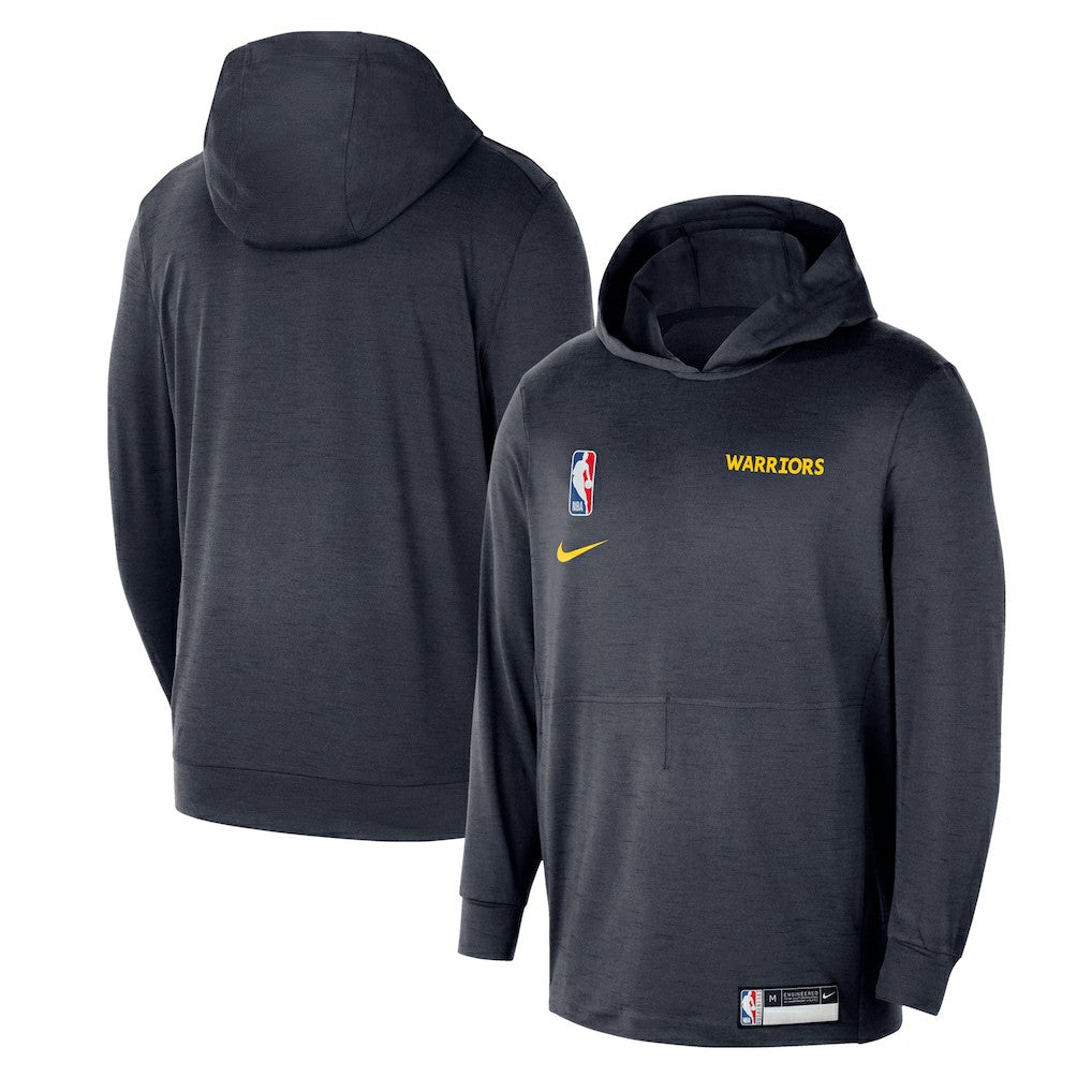Golden State Warriors 2024/25 On-Court Authentic Practice Yoga Restore Lightweight Pullover Hoodie Navy - Nike