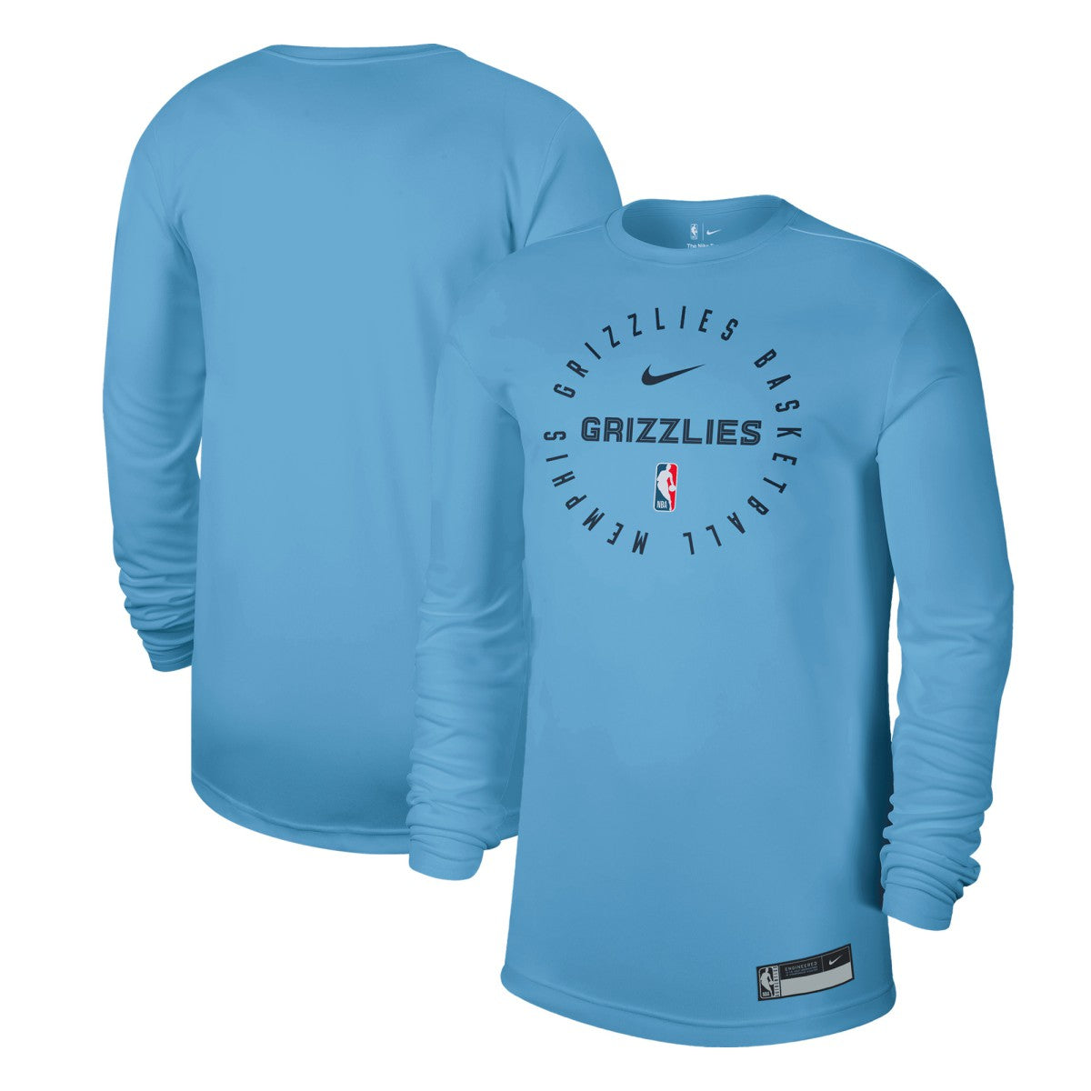 Memphis Grizzlies 2024/25 Legend On-Court Practice Long Sleeve T-Shirt Light Blue - Nike